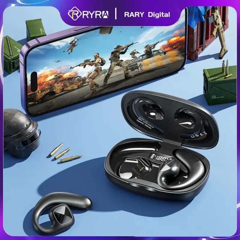 

RYRA Waterproof Ear Hook Earbuds Bluetooth-compatible Noise Cancelling Business Sports Wireless Business Headphones TWS Headsets