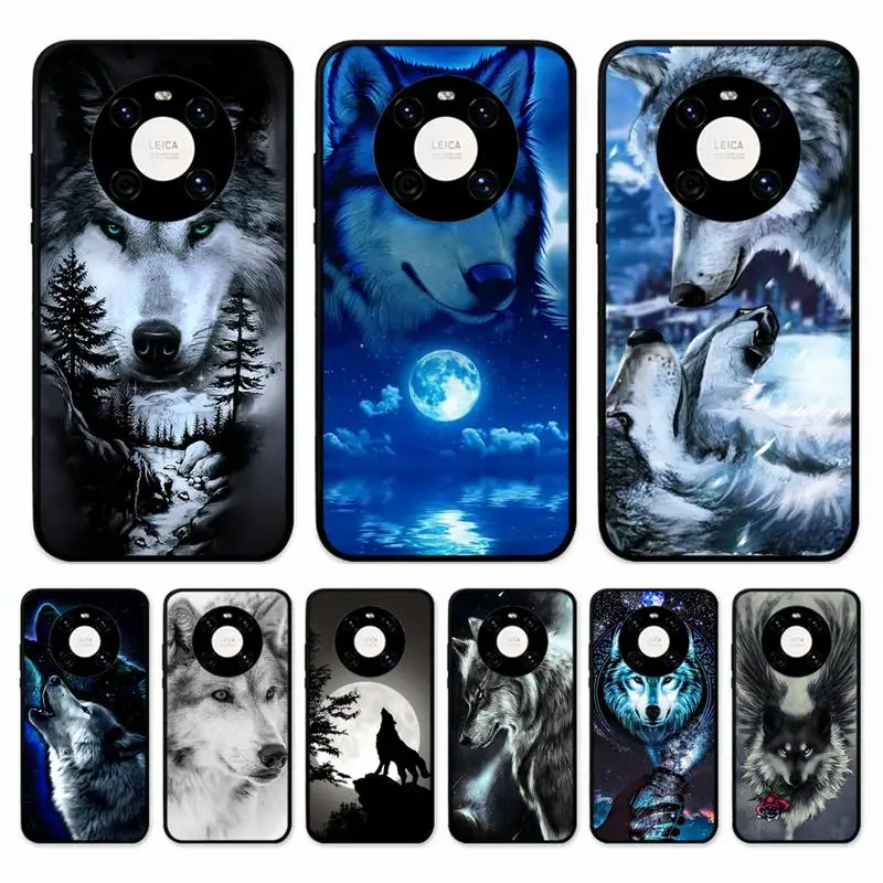 

Cool Wolf Phone Case for Huawei Mate 20 10 9 40 30 lite pro X Nova 2 3i 7se