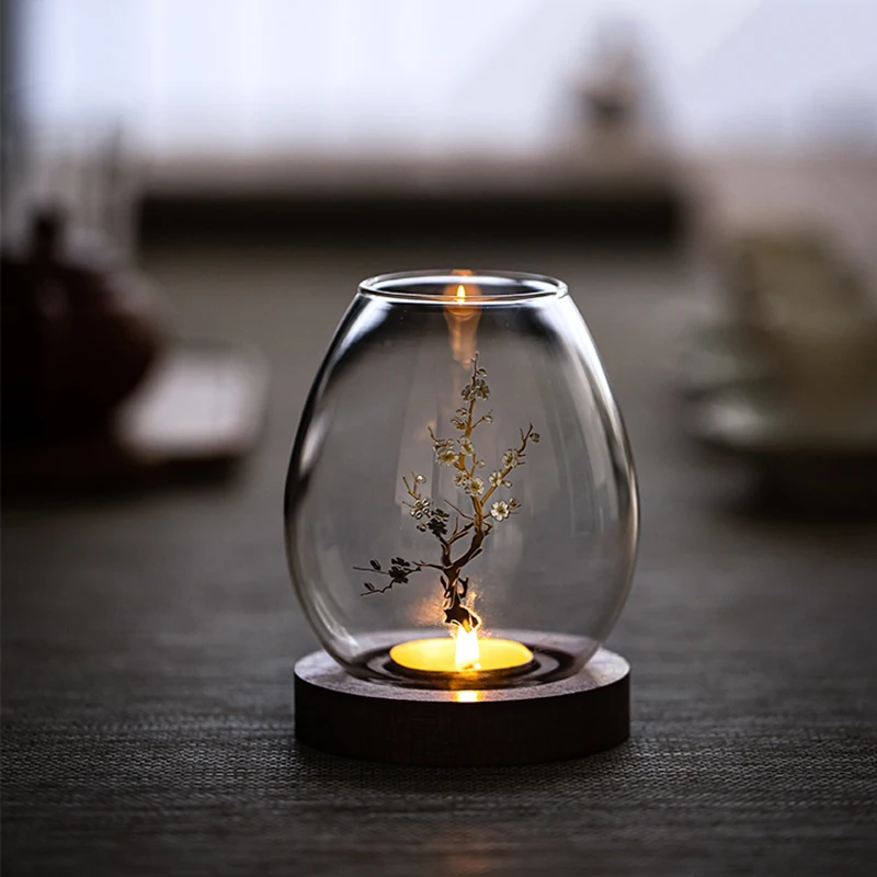 

Design Scented Glass Candlestick Nordic Wedding Clear Geometric Candle Holder Living Room Candelabros Decorativos Home Decor