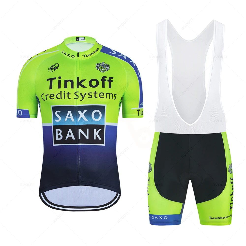 Maillot 2023 Saxo Bank Tinkoff Team Cycling Jersey Set Summer Clothing Road Bike Shirts Suit Bicycle Bib Shorts MTB Wear Ropa