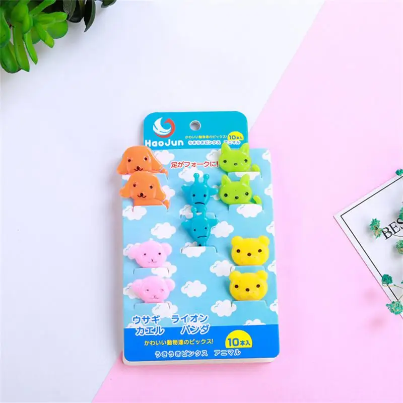 

Kitchen Tableware Cake Fruit Toothpick Animal Shape Spray Painting Cute Plastic Fruit Fork Creative Food Grade Fruit Swatch