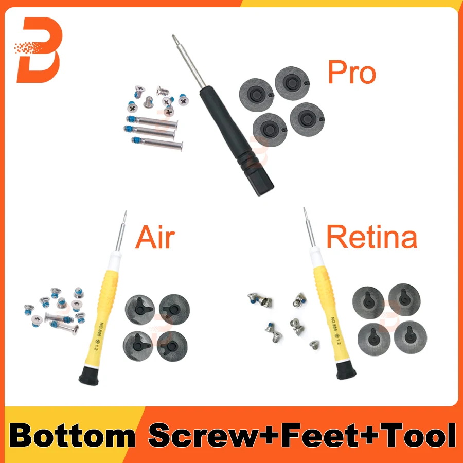 Новый нижний корпус Резиновые ножки с винтами для Macbook Air Pro Retina A1278 A1286 A1297 A1398 A1425