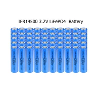 50pcs pkcell 3 2v 600mah ifr14500 lifepo4 aa rechargeable batteries high quality green lithium battery for solar light