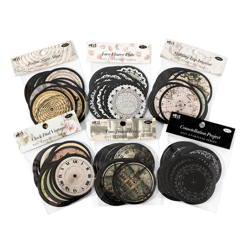 30 шт. милый альбом для стикеров с гравировкой дисков |