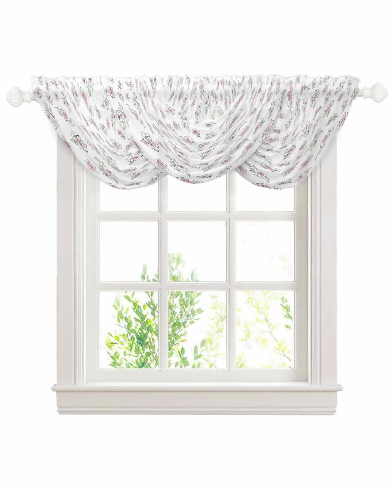 Акварельные персиковые цветущие листья весенние цветочные нестандартные