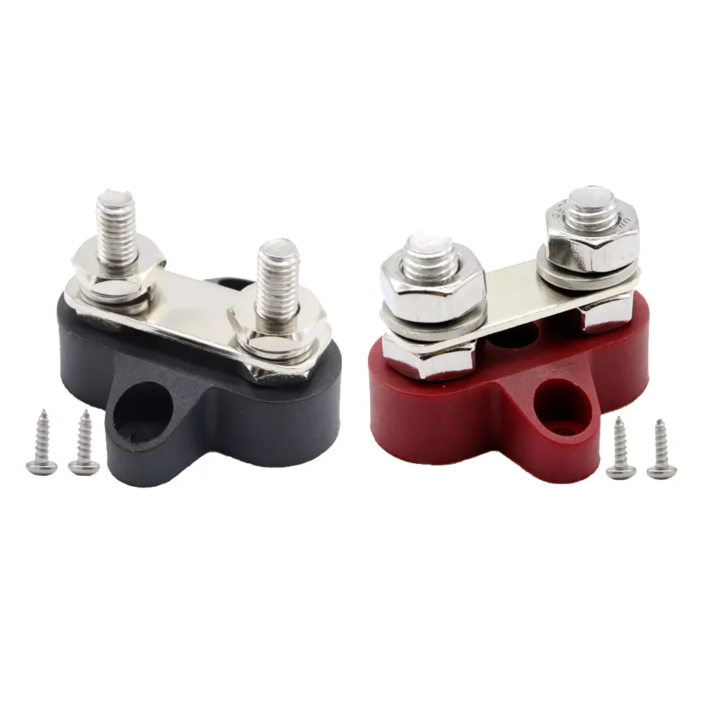

2Pcs Marine Boat 48V Heavy Duty M8+M6 Double Terminal Studs Stainless Steel