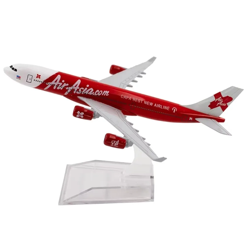 16 см масштаб 1:400 A340 Air Asia самолет модель Airbus 340 с базовым сплавом самолета