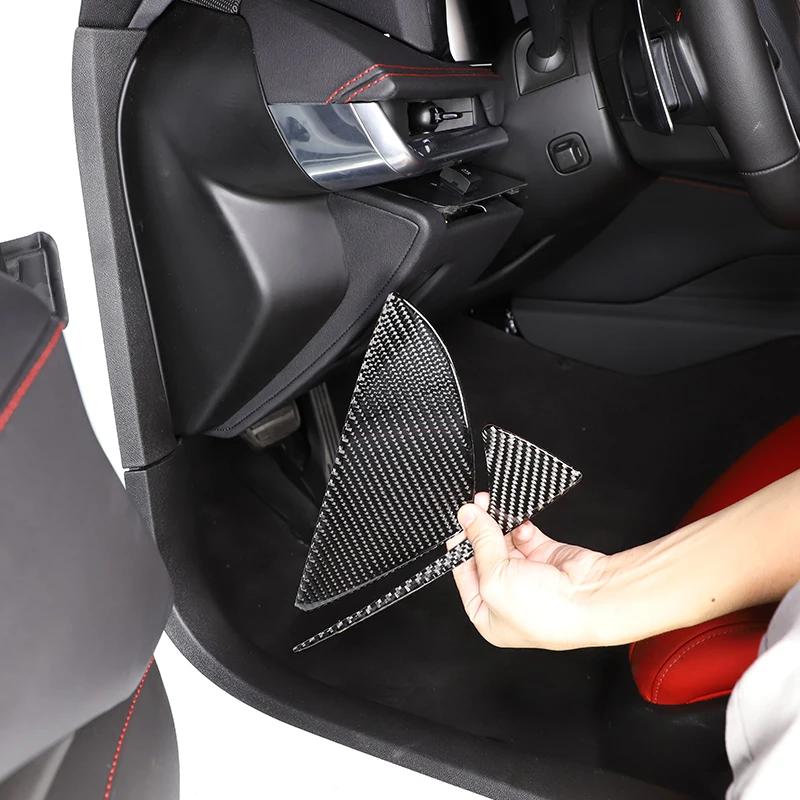 

For Chevrolet Corvette C8 Stingray Z51 Z06 2020-2023 Soft Carbon Fiber Car Car Door Anti-Collision Cushioning Pad Trim Stickers