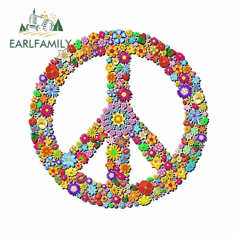 EARLFAMILY 13 см x для хиппи-Кондиционер волос мирная наклейка автомобильный Стайлинг