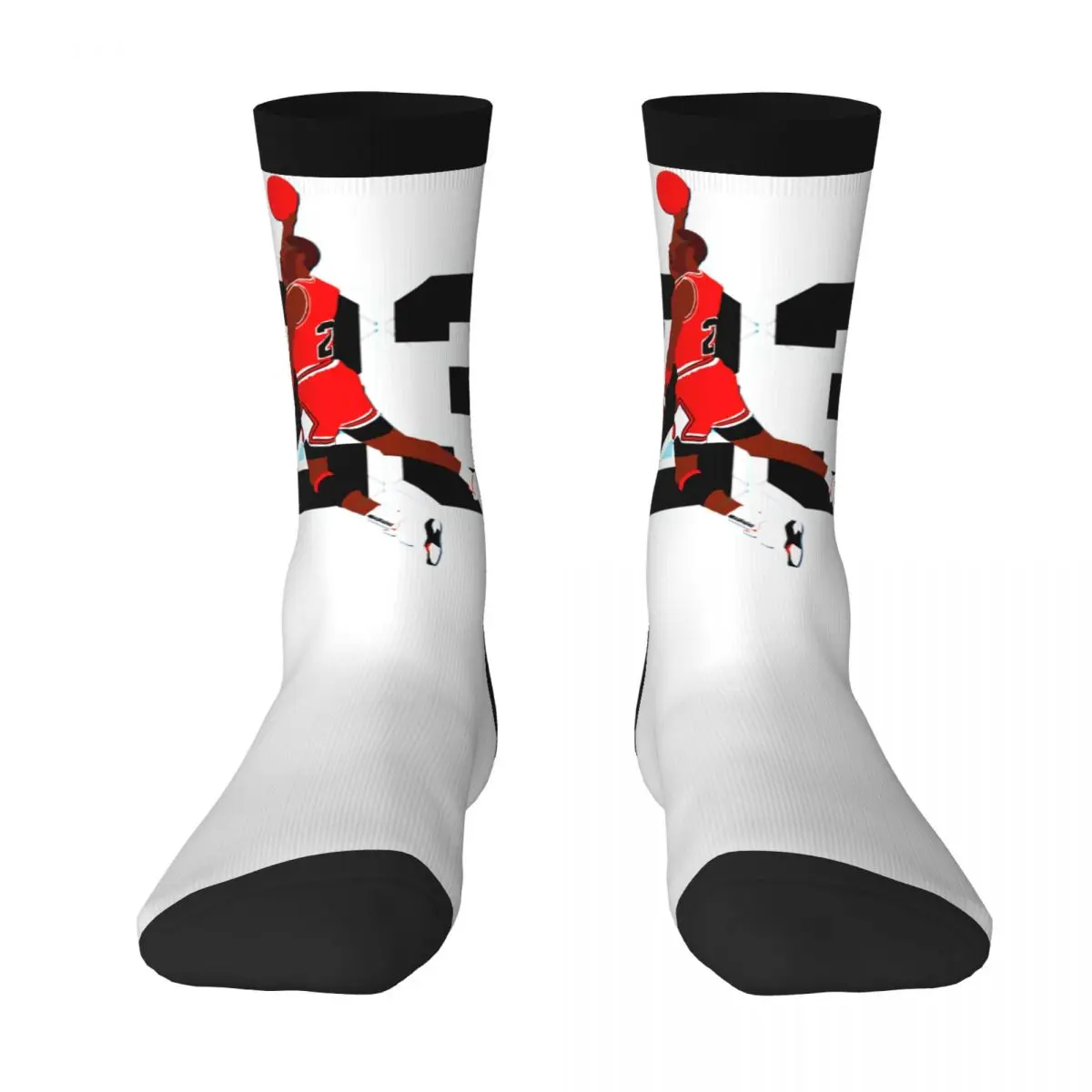 

Basketball Michaeler And Jordans Color contrast socks Drawstring Backpack Compression Socks Humor Graphic Vintage Adult Socks