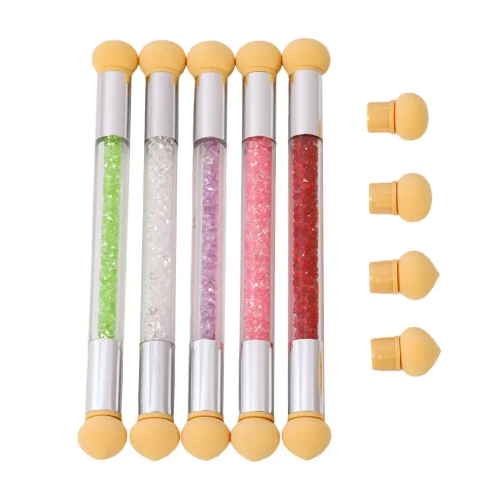 

1 PC Double Head Nail Pen Sponge Gradient Coloring Pen Washable Point Brush Embossed Stick Nail ToolNail Pencil Nail Brush