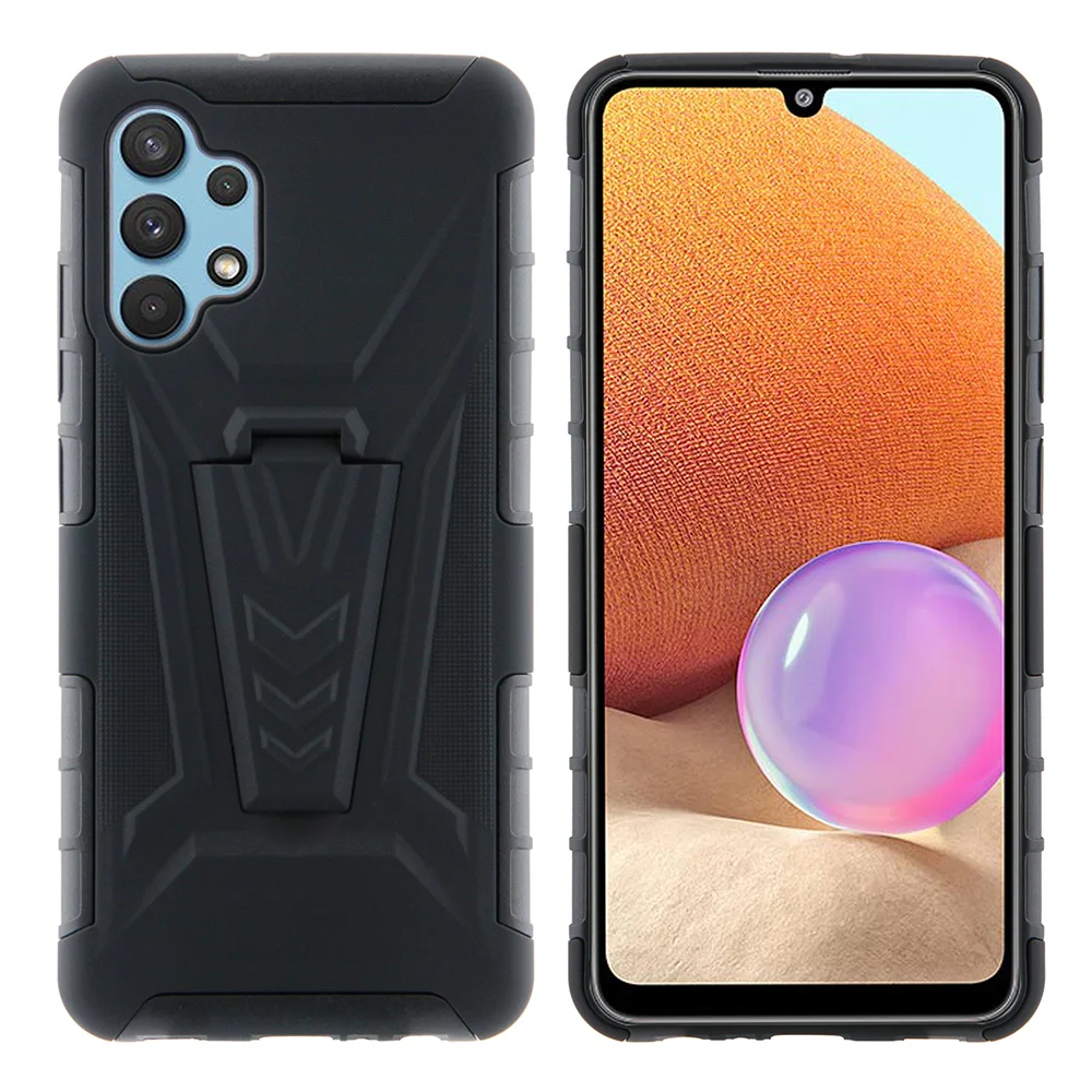 Armor Phone Case for Galaxy A73 A33 A53 A52 A32 A72 A12 A41 A31 A11 A81 A91 A13 Cover with Belt Clip Heavy Duty Protective Coque
