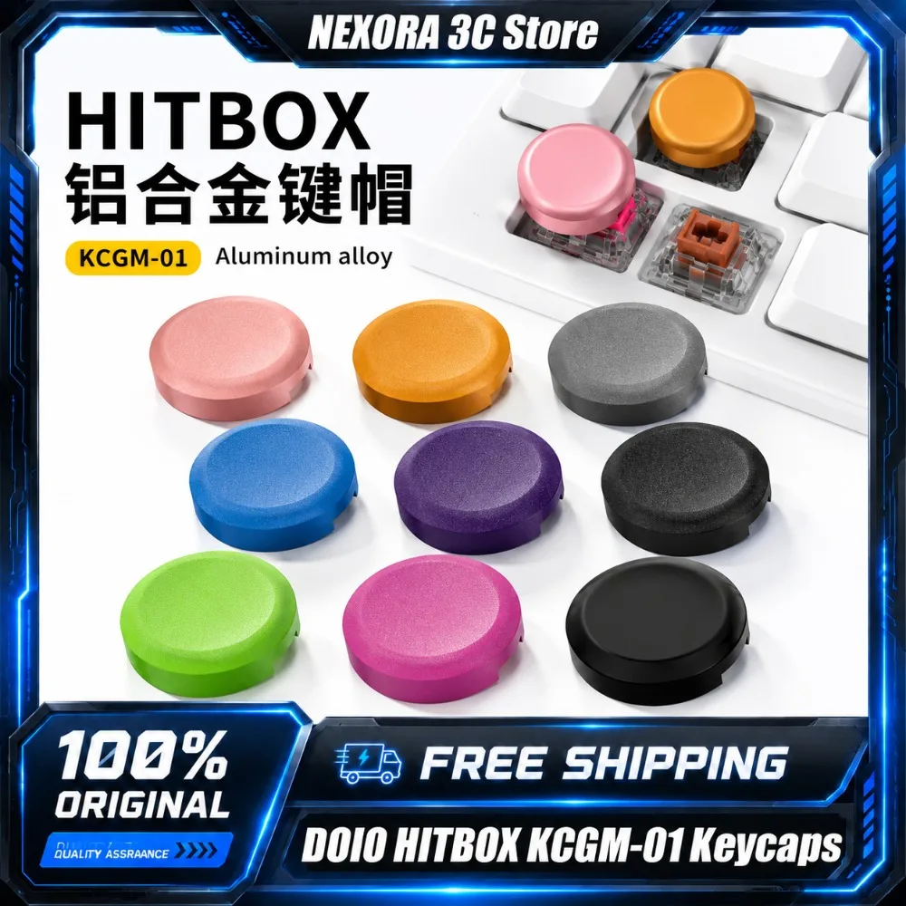 Фото Металлические кнопки DOIO HITBOX KCGM-01 из алюминиевого сплава для аркадных джойстиков Street Fighter 6, Tekken 8, King of Fighters №1