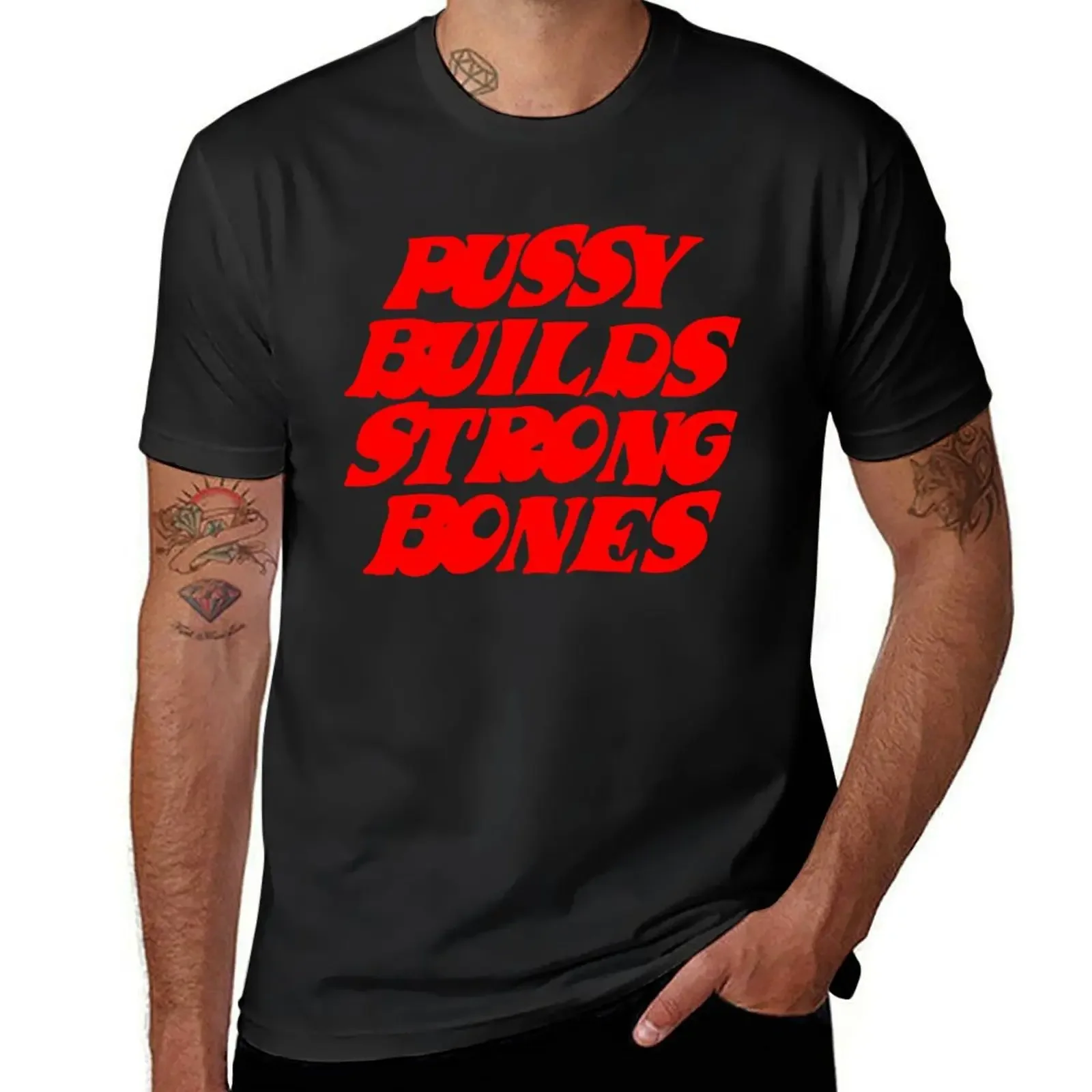 Футболка Pussy Builds Strong Bones Essential летний топ футболка с коротким рукавом дизайнерская