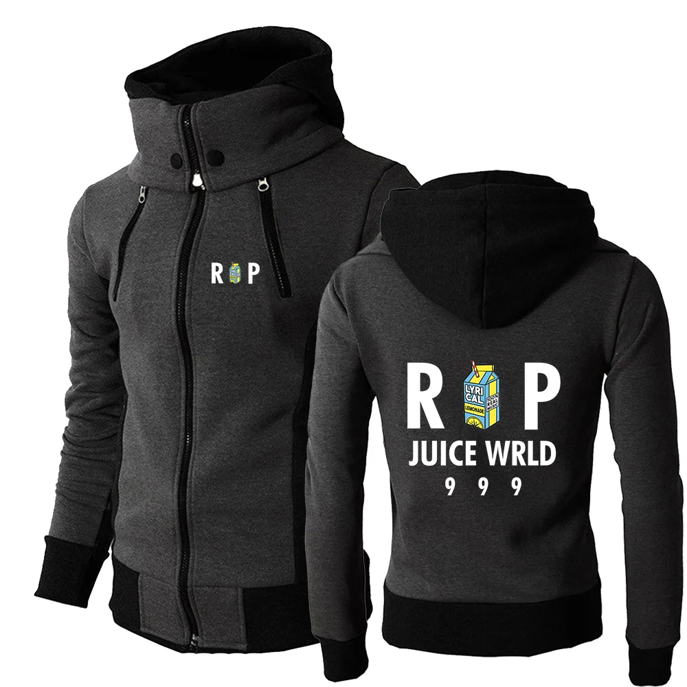 

2022 Juice WRLD Men's Spring And Autumn Fashion Print Design Warm Hoodies Jackets Double Zipper Hoodies Tops Clothing