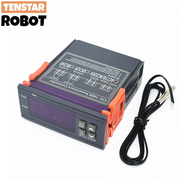 STC-1000 220V ЖК-дисплей цифровой термостат Температура контроллер для инкубатора два
