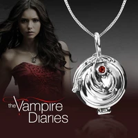 knobspin s925 sterling silver the vampire diaries elena vervain necklace matching pendant women fine jewelry birthday party gift