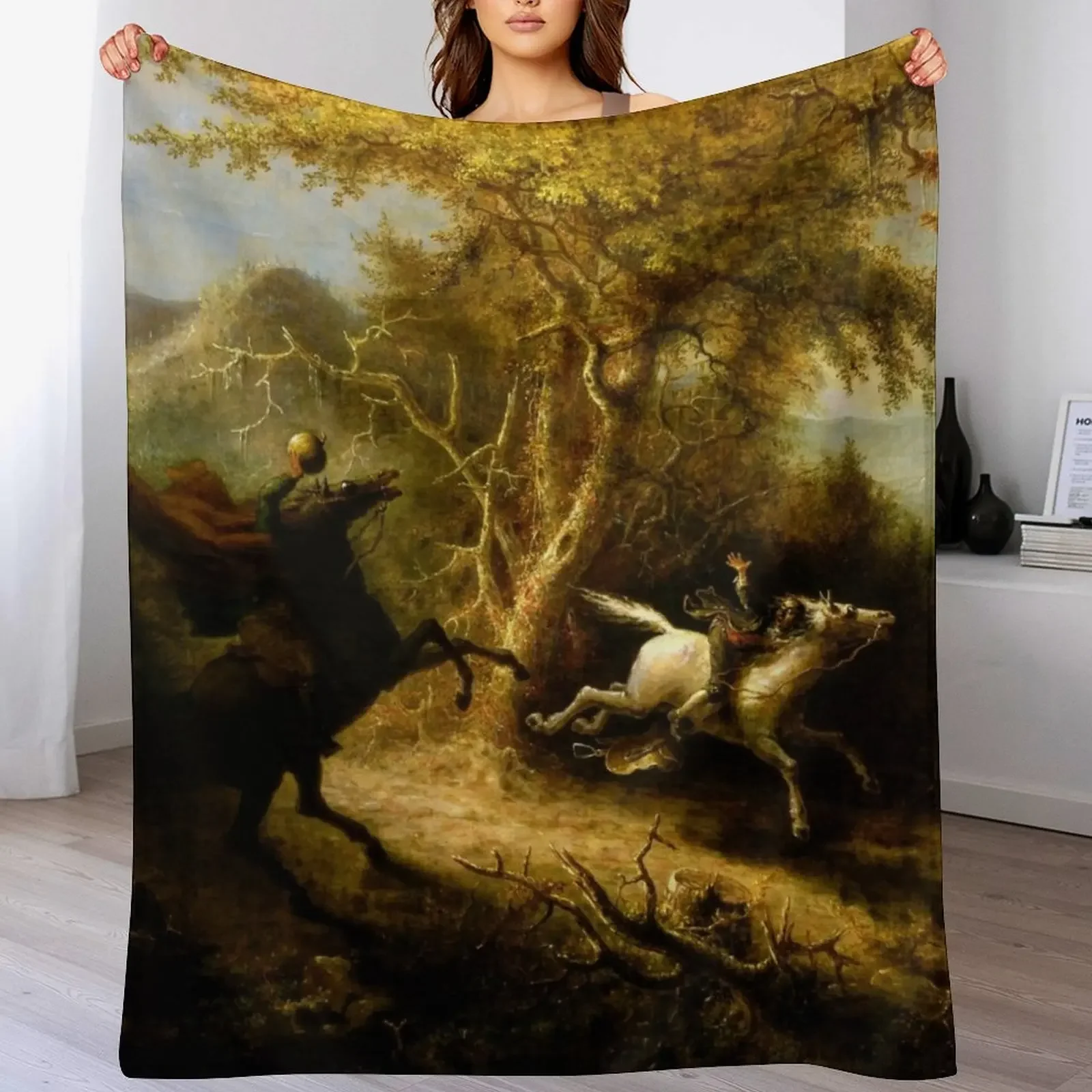 Plush одеяло The Headless Horseman Pursuing Ichabod Crane