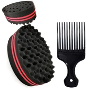 soft double side big holes hairdressing sponge brush curly sponge oil head insert comb set dirty braid combing hair comb tools