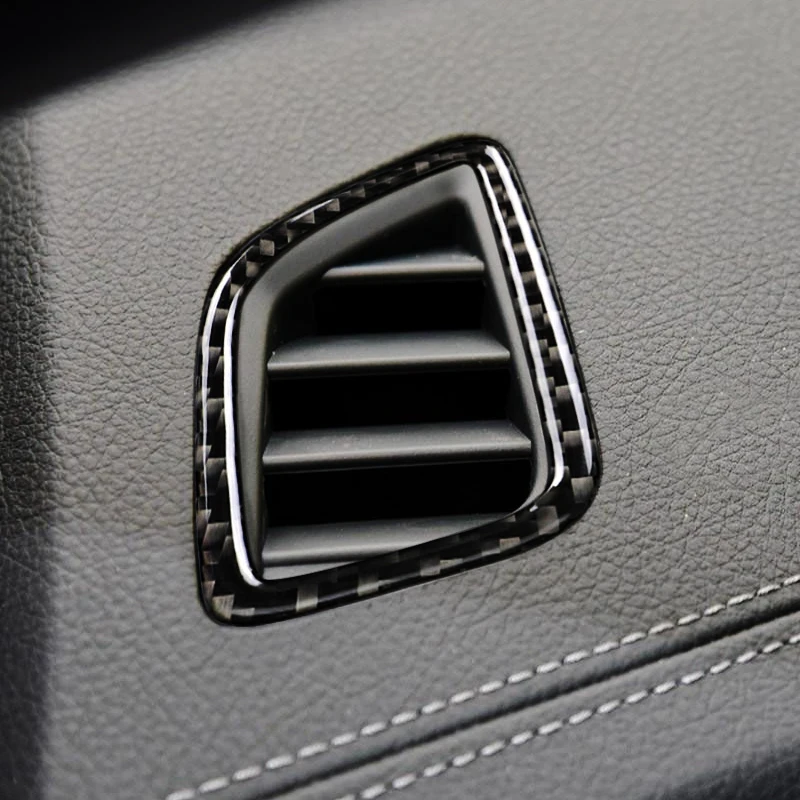 

2pcs Carbon Fiber Side Air Conditioning Outlet Cover Sticker Trim For BMW 1 / 2 Series F20 F21 2012 2013 2014 2015 2016