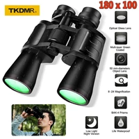 binoculars 10 180x100 long range zoom hd high power telescope optical glass lens low light night vision for hunting sports scope