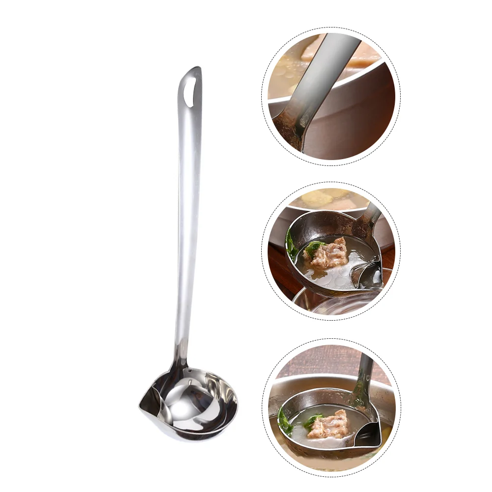 

Spoon Ladle Separator Soup Skimmer Oil Strainer Fat Grease Stainless Steel Cooking Hot Pot Scoop Colander Ladles Metal Skimmers