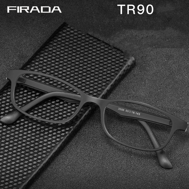 

FIRADA Fashion Eyewear Women's Ultra Light Vintage Square TR90 Eyeglasses Myopia Optical Prescription Glasses Frame For Men 3506