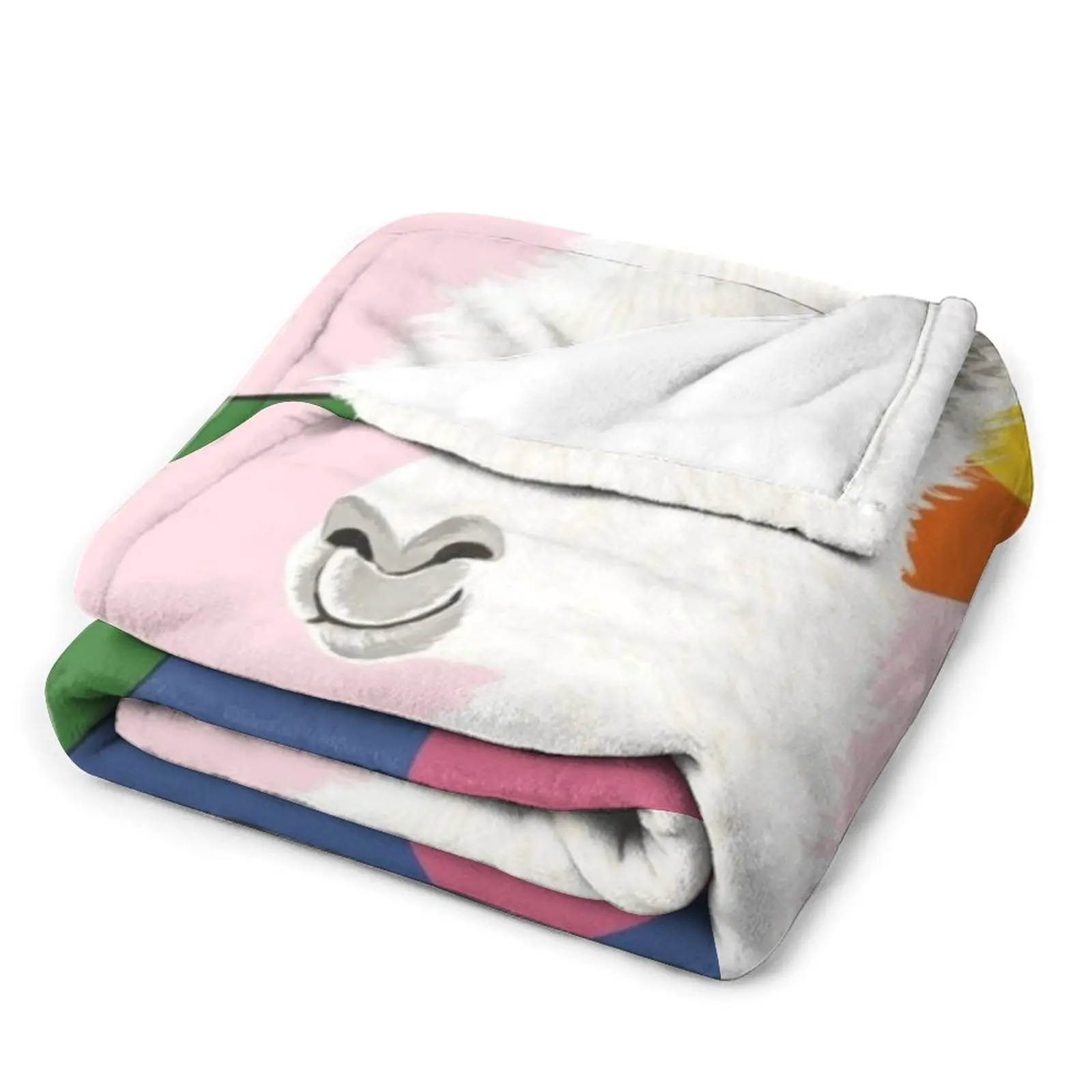 Одеяло с портретом ламы пушистые тонкие плюшевые пляжные одеяла