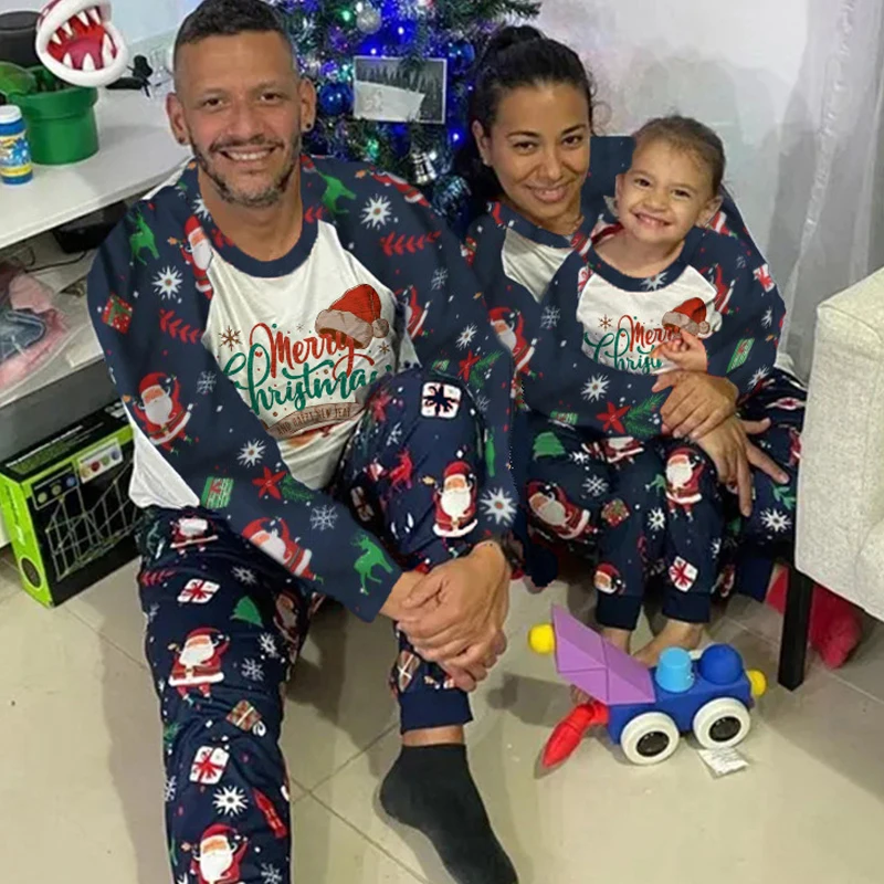 Christmas Tree Pajamas Family Matching Adult Children's Christmas Cartoon Pajamas Festival Party Decoration Parent-child Outfit