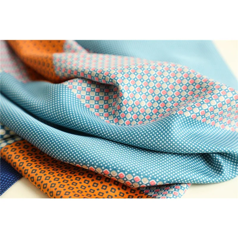 Модный Шелковый Квадратный Шарф 90 См Диагональная Женская Модель Простая