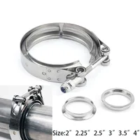2" 2.25'' 2.5" 3"Car Exhaust V Band Clamp Flange Kit QUICK RELEASE CLAMP V-band clamp kit for Turbo, Exhaust pipes Downpipe