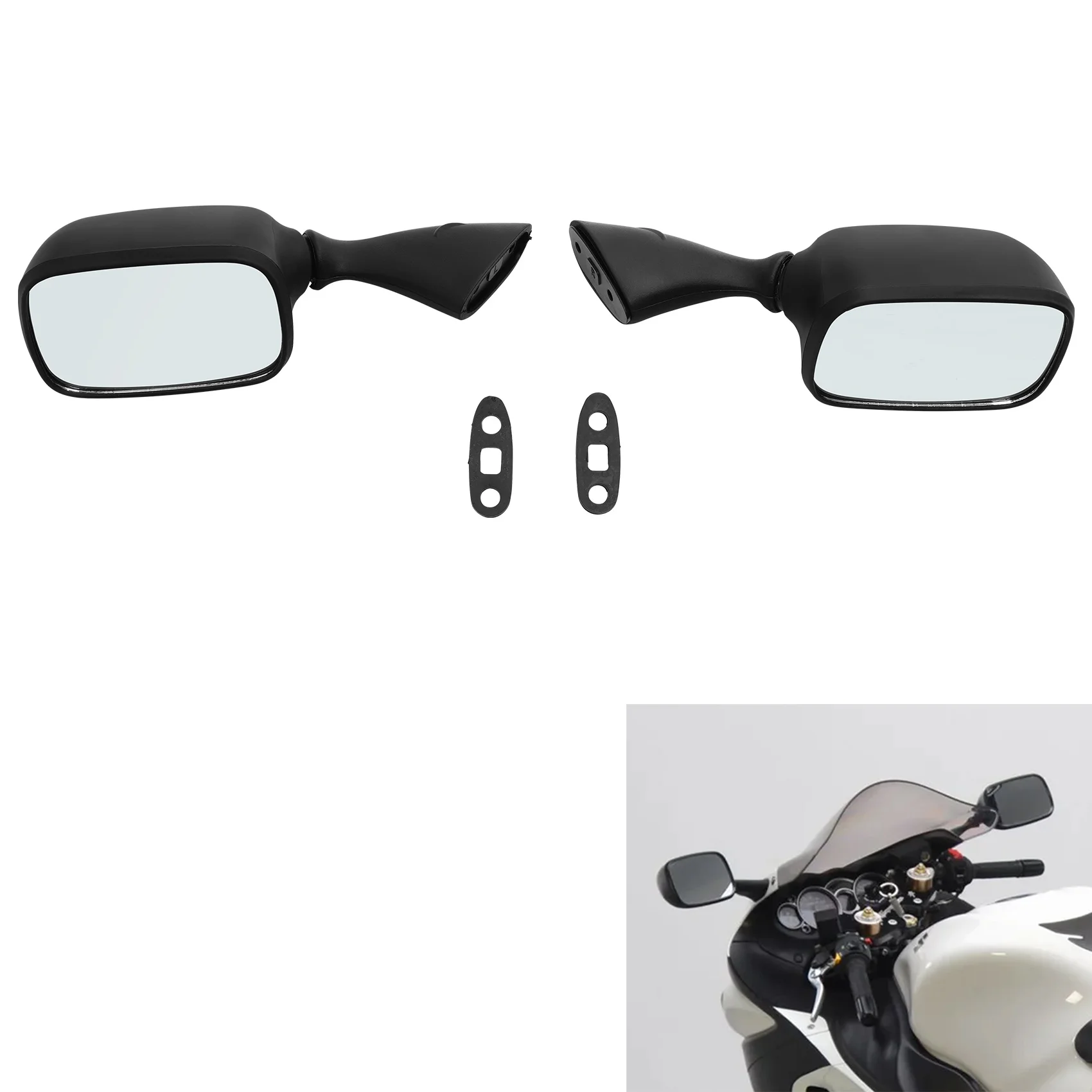 Фото Боковые зеркала заднего вида подходят для Suzuki Hayabusa GSX1300R GSXR1300 1997-2011 GSXR1000 2001-2002 GSXR 600/750 2001-2003 №2
