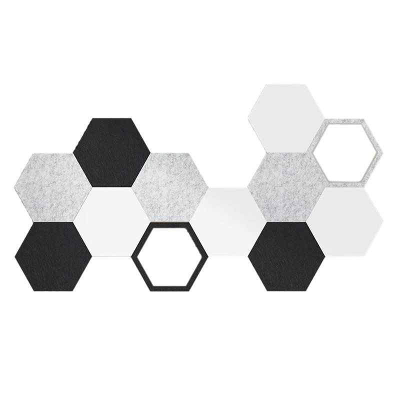 

12Pack Self-Adhesive Acoustic Panels,Hexagon Sound Dampening Panel,Sound Proof Panels,Sound Absording Padding For Studio