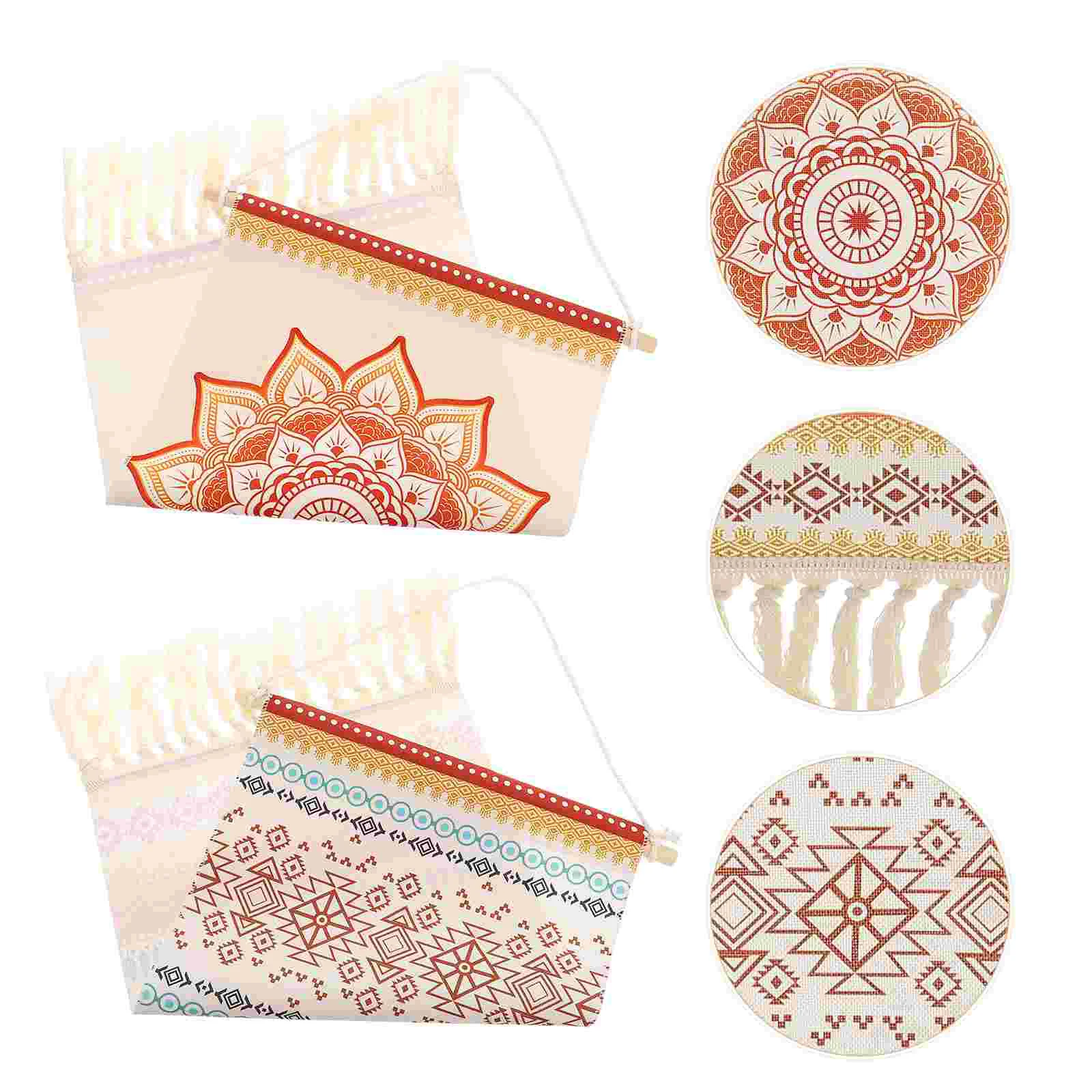 

Tapestry Wall Hanging Mandala Bohemian Wovendecortassel Banner Cotton Decorative Bedroom Fabric Wedding Macrame Flower Hangings
