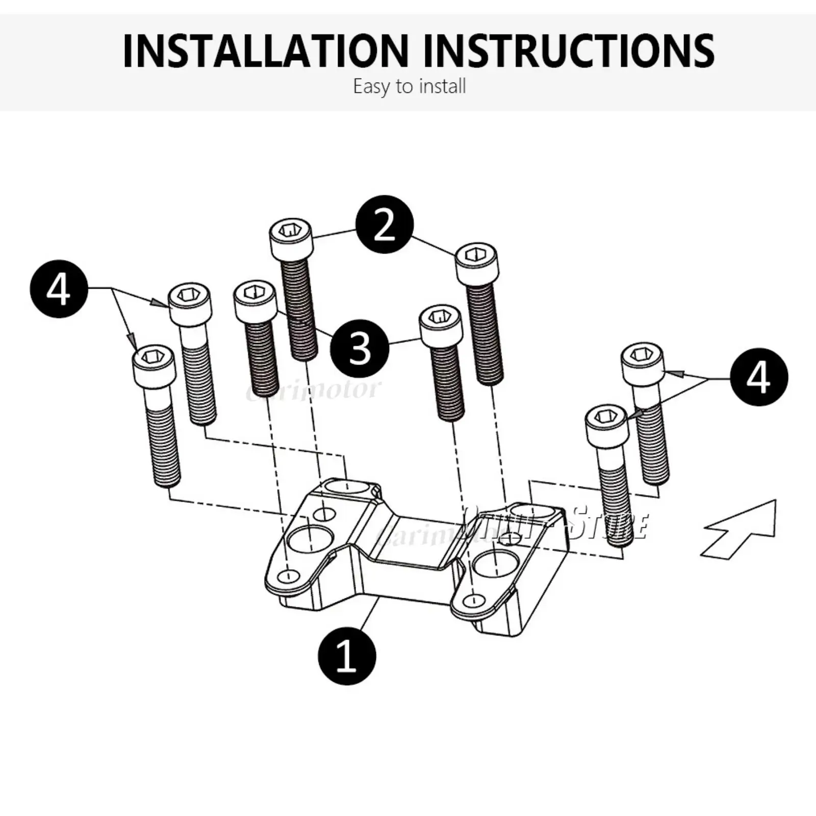 Для Yamaha TMAX560 Подъемник ручки для руля Выдвижное крепление Адаптер зажима