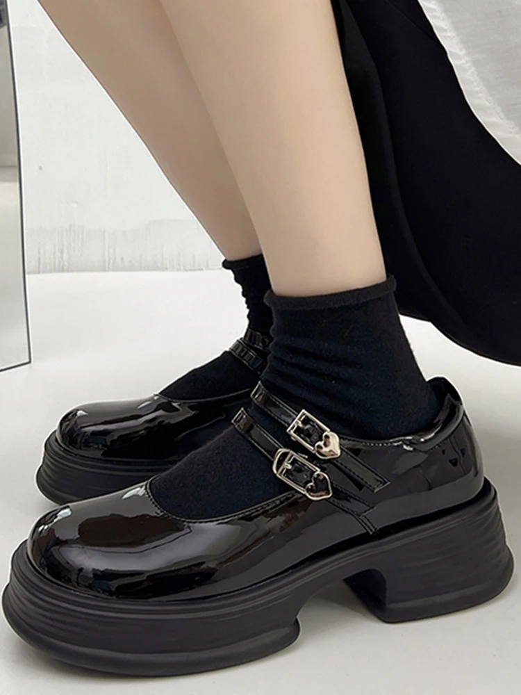 

Platform Casual Mary Janes Women Sandals Sexy Mid Heels Buckle Shoes 2022 Summer Autumn Walking New Lolita Women Chunky Sandals