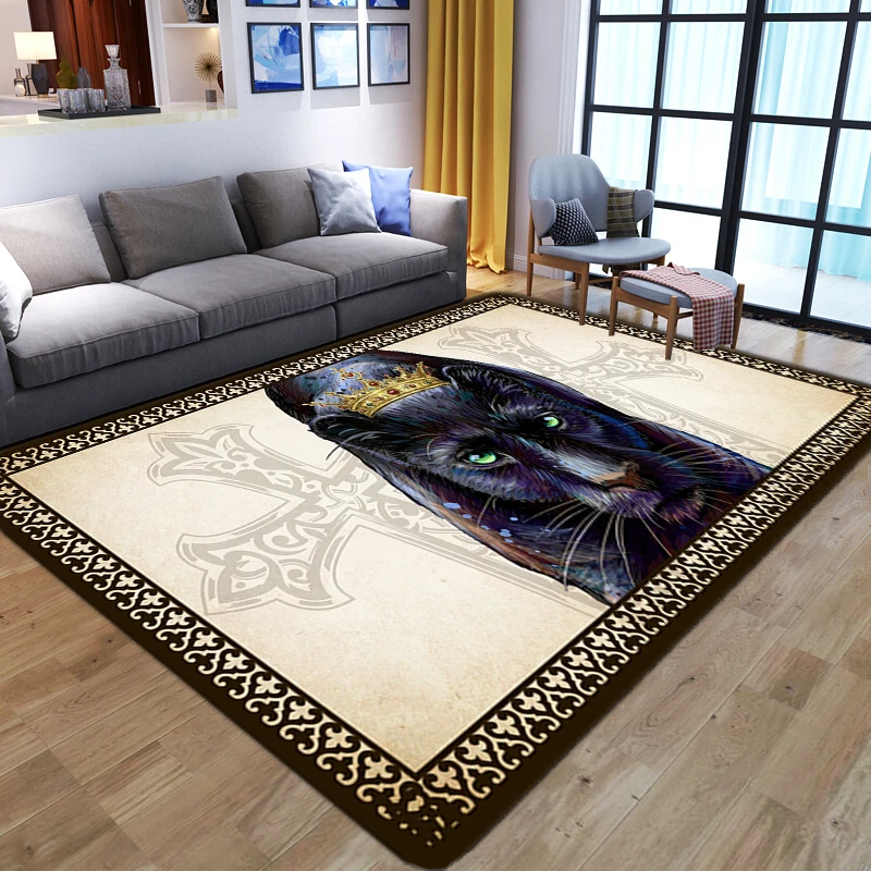 

Ковры в этническом стиле с 3D принтом волка для гостиной, мягкий фланелевый коврик для домашнего декора, для спальни, кухни, ванной, нескользя...