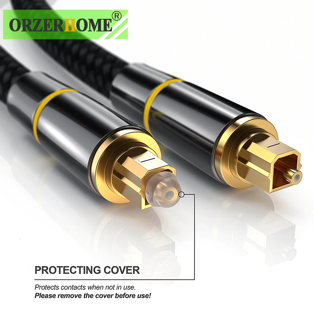 ORZERHOME Digital Optical Audio Cable Coaxial Toslink 5.1 SPDIF Wire Soundbar Fiber Cable  for TV Xbox Player Audio Optical Cord