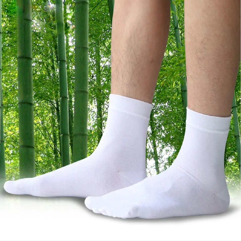 Bamboo Fiber Socks Men Deodorant Sock High Tube Business Solid Breathable Men Women Elastic Socks Autumn Spring 2020