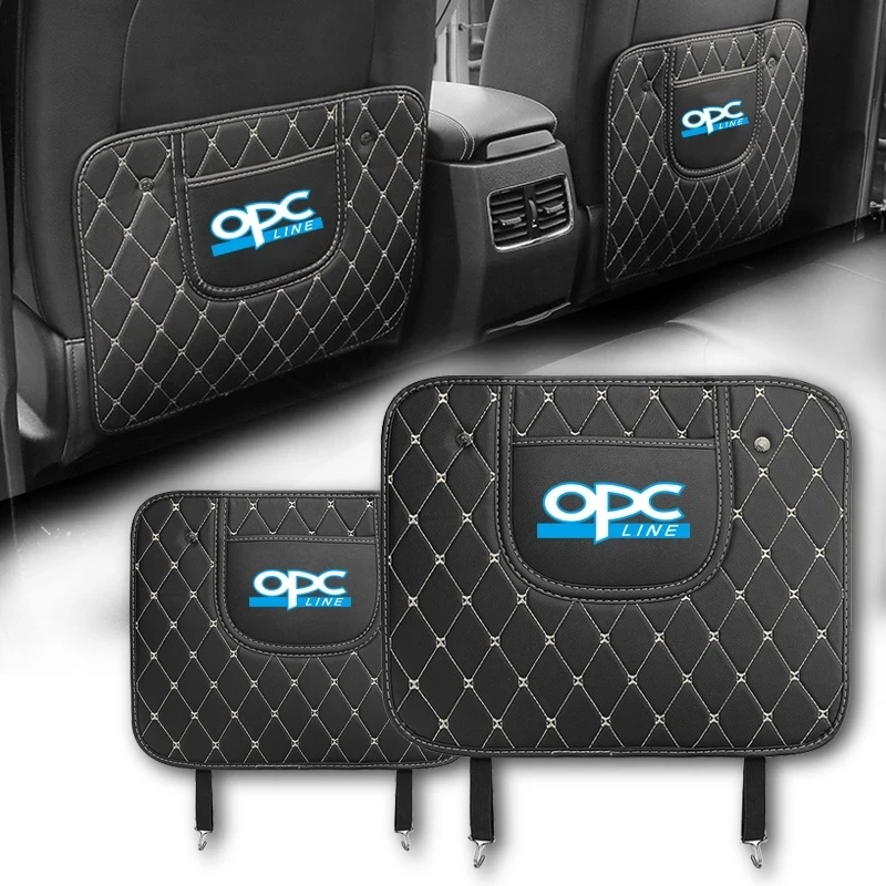 Коврик для спинки автомобильного сиденья, кожаный коврик для защиты от царапин для Opel Opc Corsa Astra Insignia Vectra Zafira Meriva Mokka Grandland Vivaro