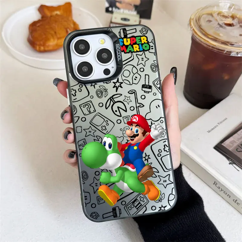 Super-Bross Coque For iPhone 16 Pro Case 14 11 13 15 Max 12 Mini XS SE2 7 8 Plus M-Marios Phone Cases Shockproof Cover