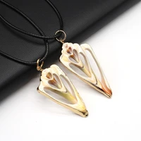 natural shell pendant necklace triangle natural yellow shell necklace for women diy jewerly party gift 20x45 25x50mm