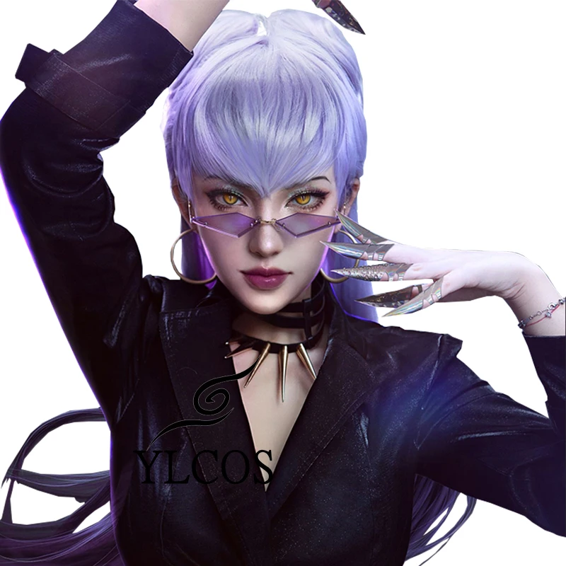

Game LOL NEW KDA Agony's Embrace Evelynn Black Costume Cosplay Halloween Party Full Set