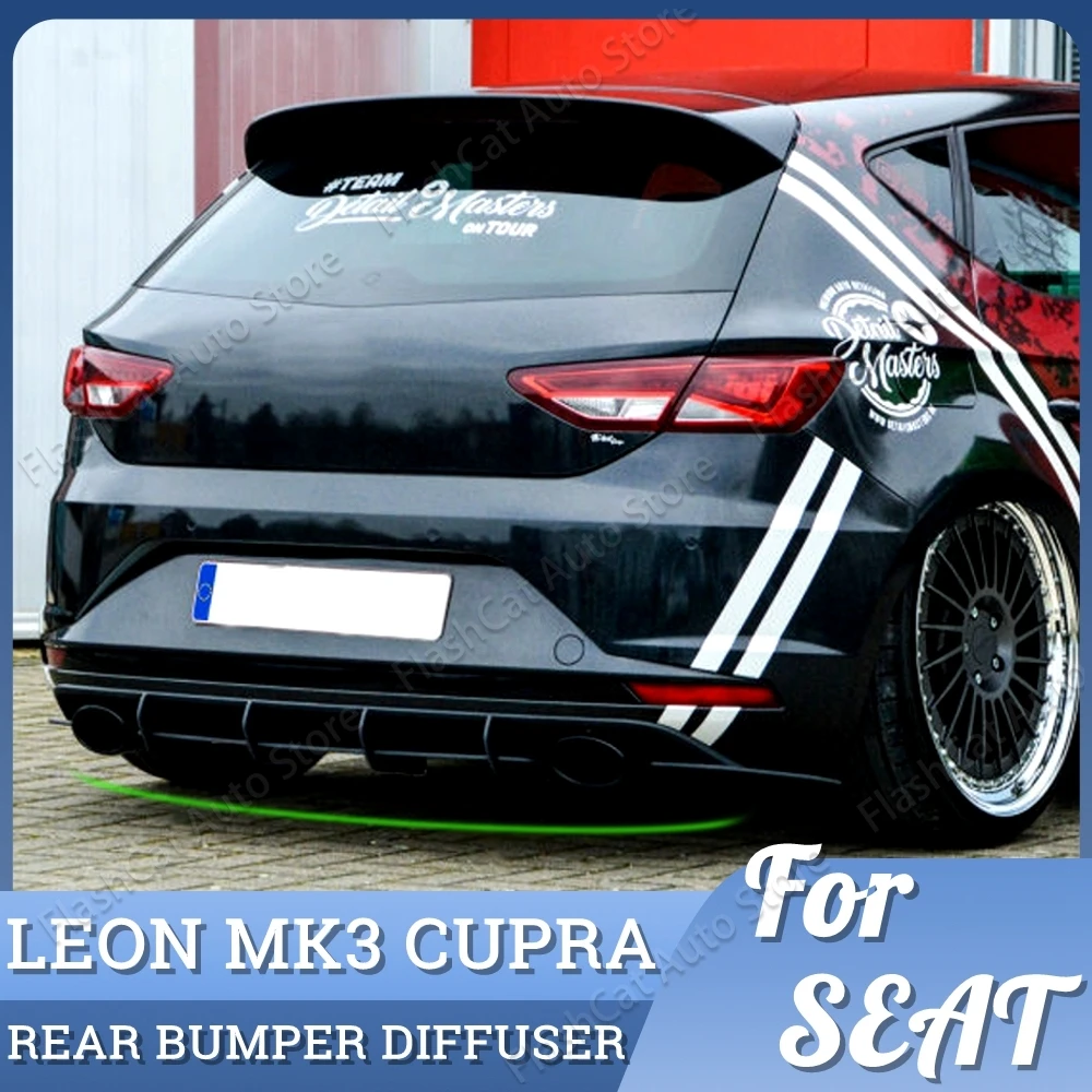4 плавника для Seat Leon MK3 5F Cupra диффузор заднего бампера задние разветвители спойлер