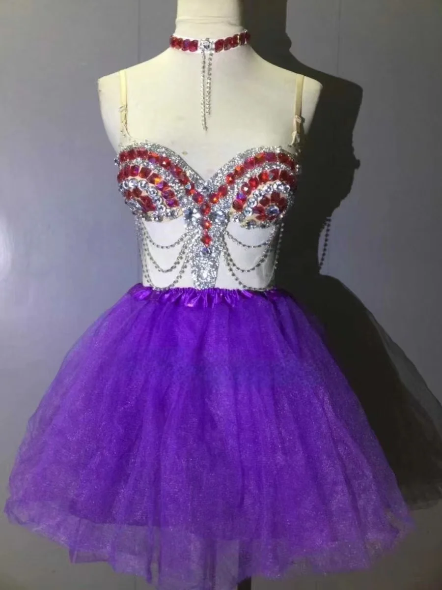 Женское соблазнительное роскошное бикини со стразами платье для ночного клуба