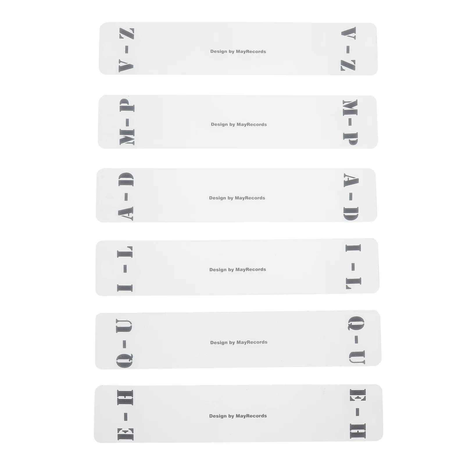 

6pcs Record Divider Horizontal Label Acrylic Clear Classification