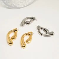 cold wind before and after wearing irregular 2022 new geometric earrings ins versatile temperament simple female earrings