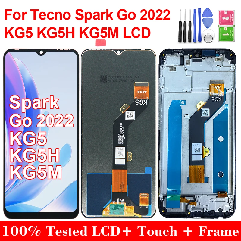 6 52-дюймовый дисплей Spark Go 2022 для Infinix Tecno go KG5 KG5M KG5H сменная панель дигитайзера