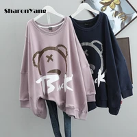 2022 printed sweatshirts woman long sleeve tshirts o neck loose pullovers female tops for women autumn