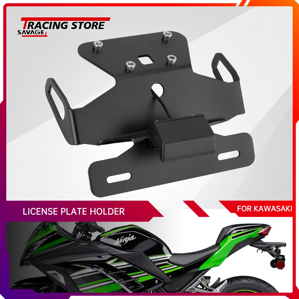 

Кронштейн для держателя номерного знака для KAWASAKI Z250 Z300 NINJA 250 300 аксессуары для мотоциклов Устранитель крыла заднего хода 2013-2018